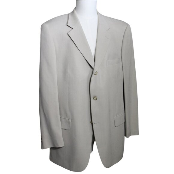 GRANT THOMAS 42R Ivory Silk Men's Sport Jacket Blazer Lord & Taylor - Picture 1 of 9